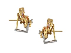 Oscar Heyman Brothers pansy earrings, circa 1960.