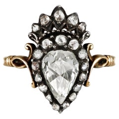Anello con grappolo di diamanti a taglio rosa, olandese, 1830 circa.