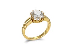 3.02 carat old mine diamond solitaire ring, English, late 19th Century.