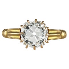 3.02 carat old mine diamond solitaire ring, English, late 19th Century.
