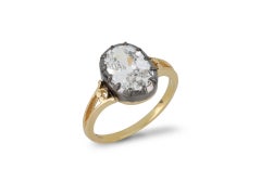 Anello solitario vittoriano con diamante, fine del XIX secolo.