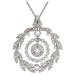 Diamant-Anhänger aus der Edwardianischen Zeit, Anfang des 20. Jahrhunderts.