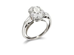 Chaumet Solitärring mit einem 5,00-Karat-Diamanten in Tropfenform, französisch, Anfang des 20. Jahrhunderts.