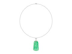J.E. Caldwell carved jade pendant, American, circa 1925.