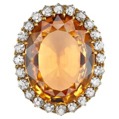 Imperial topaz and diamond coronet cluster, late 19th Century.
