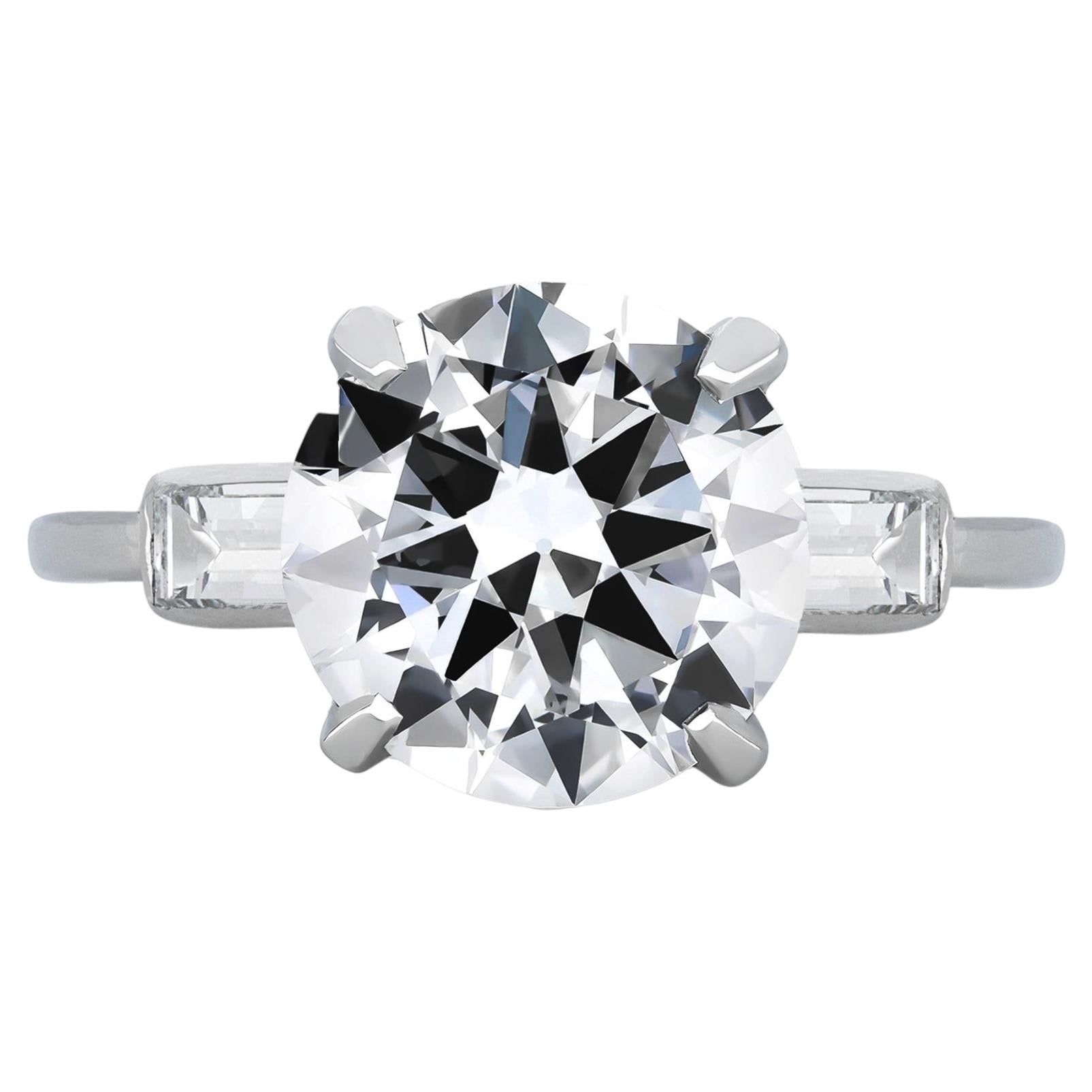 Cartier Verlobungsring aus Platin mit 3,27 Karat Solitär-Diamant