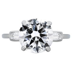 Cartier 3.27 carat Solitaire Diamond Platinum Engagement Ring