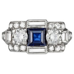 Tiffany & Co. Art Deco Sapphire Diamond Ring