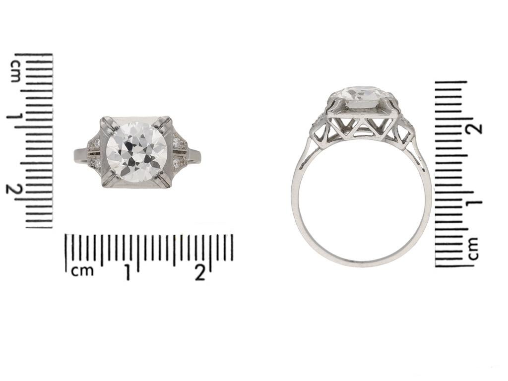 Old European Cut Art Deco Diamond Ring For Sale