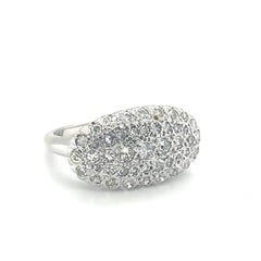 Vintage Horizontal Cluster Ring mit Perlenbesatz Single Cut & Old Mine Cut Diamanten