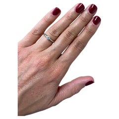 Authentic Tiffany & Co. Diamond Engagement Ring 0.21 Carat G VVS2 Platinum 6-Pro