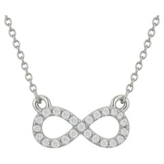 Colgante «Eternity Infinity» con diamantes naturales, oro blanco de 18k, 0,27 ct en total