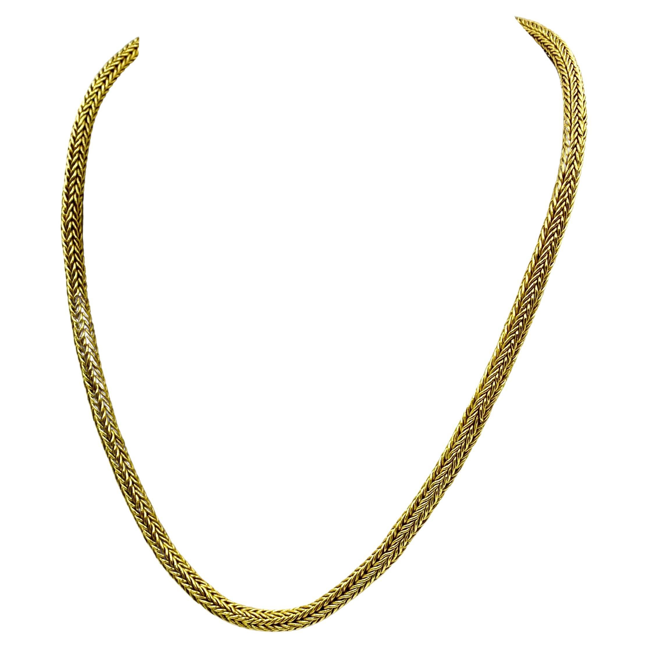 Rara collana di cravatte Cowboy Core Vintage in oro giallo 22K di Luna Felix