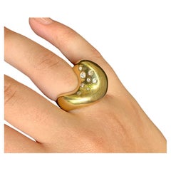 Remarquable bague d'affirmation Celestial Consellation en or jaune 18 carats et diamants