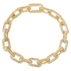 Harakh Bracelet trombone classique en or 18 KT avec diamants incolores