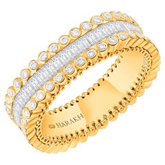 HARAKH 1 5/8 CT Colorless Diamond 18 Karat Yellow Gold Sunlight Ring