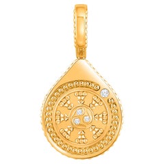 HARAKH 0,17 farbloser Diamant Drop of JOY Serenity Charm-Anhänger 18K Gelbgold