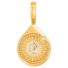 HARAKH Colorless Diamond Drop of JOY Bliss Charm-Pendant 18K Yellow Gold