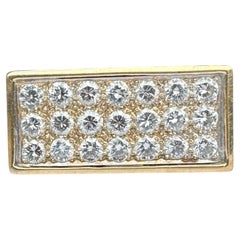 2ct Pave Diamond Yellow Gold Band Ring VS F/G 12x24mm