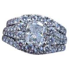 Neil Lane, 2/1/6 carat t.w. 3-Band Cushion Cut Engagement Ring