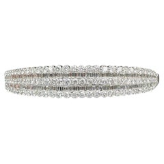 Pulsera tipo brazalete de 18 quilates con diamantes tipo baguette de WCJ, 3,81 quilates, VS, F–G