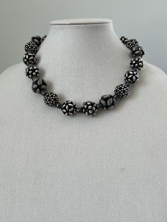 Valerie Hector Caviar Ball Sterling Silver Necklace, 2015