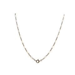 Art Deco Era 14K White Gold Fancy Link Watch Chain, Convertible Lariat Necklace