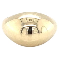 Vintage Mid-Century 14K Gold Chunky Dome Ring by SKAL, Circa 1970