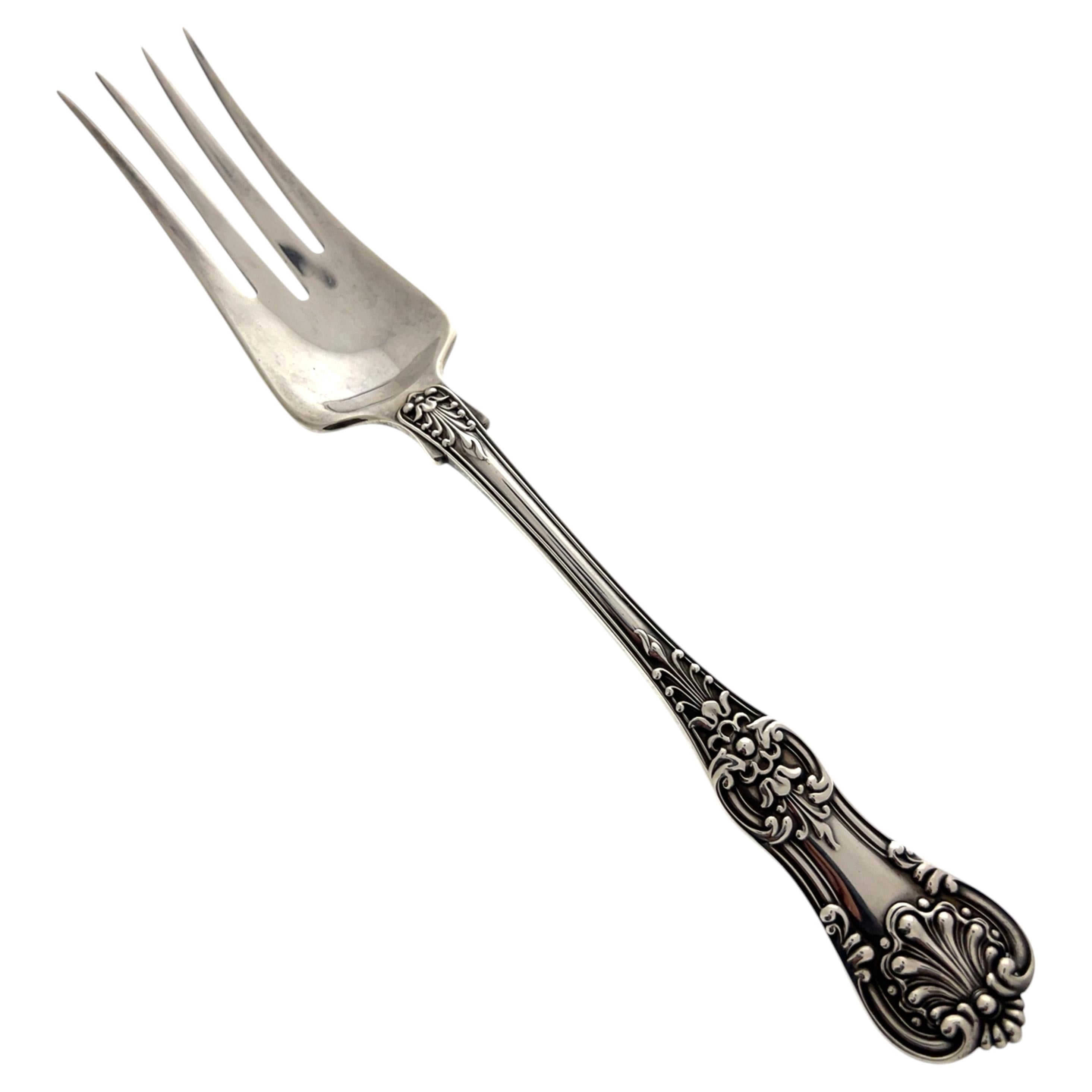 Tiffany & Co. English King Pattern Sterling Silver Cold Meat Fork Victorian 1885