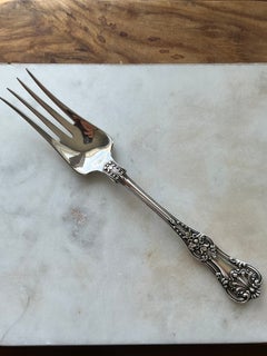 Tiffany & Co. English King Pattern Sterling Silver Cold Meat Fork Victorian 1885