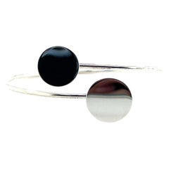Betty Cooke Contemporary Sterling Double Disc Cuff