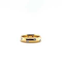 Tiffany & Co. Etoile 18K Yellow Gold & 0.30tcw Diamond Flush Set Band Ring