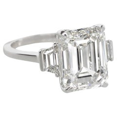 GIA Certified 8.79 Carat Emerald Cut Diamond Ring VS1 Clarity 