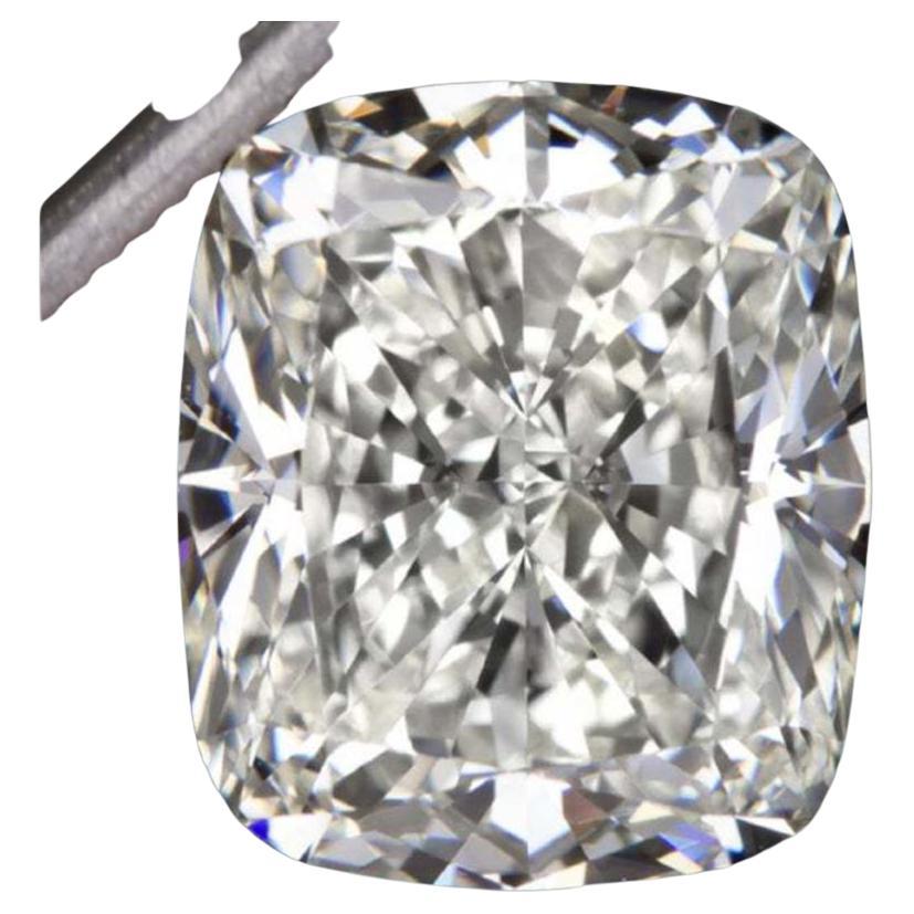 HRD Certified 3.70 Carat Cushion Cut Diamond Cocktail Ring