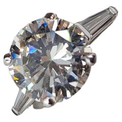 3.06 Carat Round Brilliant Cut Diamond Ring K VVS1