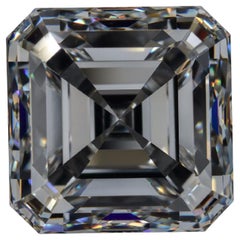 GIA Certified 10 Carat Asscher Cut Diamond Ring