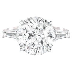 Exceptional GIA Certified 4.58 Carat Type 2A Flawless Round Diamond Ring