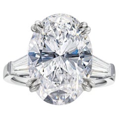 GIA Certified 3 Carat Oval Baguette Diamond Ring