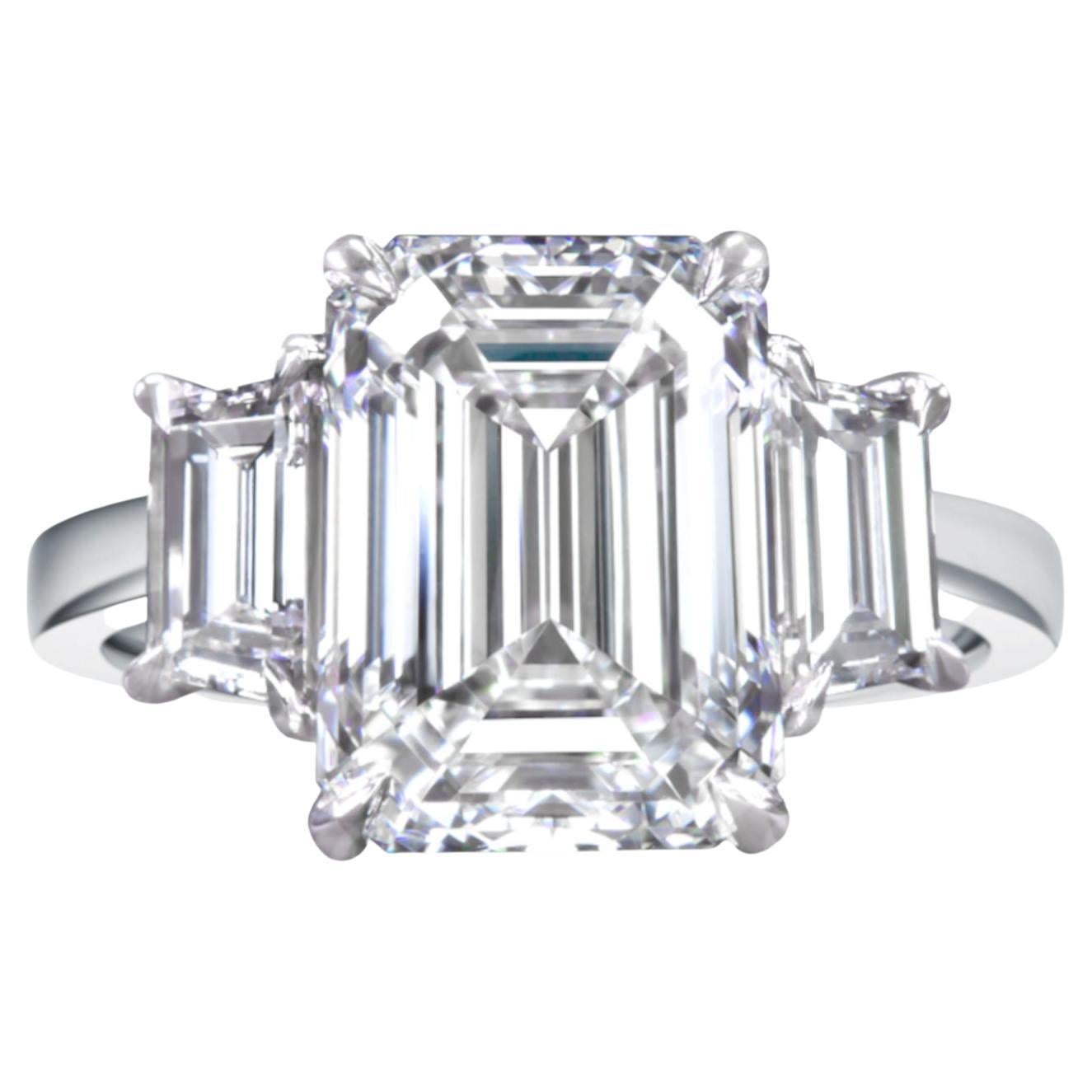 Details about   3Ct Emerald Cut VVS1 Diamond Women's Engagement Ring VVS1 14K White Gold Finish 