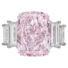 GIA Certified 7 Carat Purplish Pink Diamond Ring