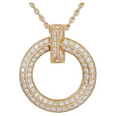 Tiffany & Co. Platinum Round Brilliant Cut Diamond Pendant Necklace