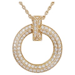 Tiffany & Co. Collana con ciondolo in platino con diamante taglio brillante rotondo