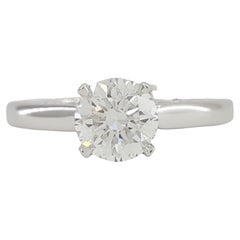 GIA Certified Round Brilliant Cut Engagement Solitaire Ring