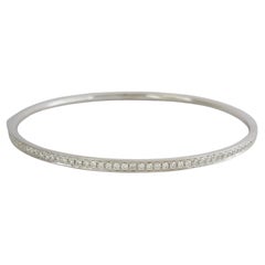 1.88 Carat Diamond 18 Carat White Gold Bangle Bracelet