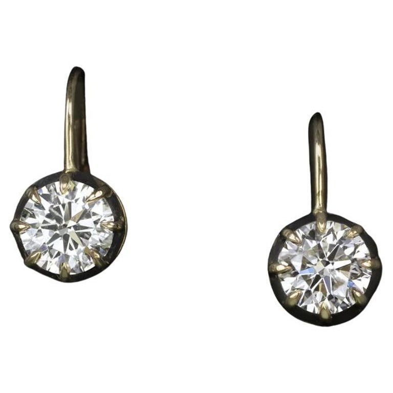 Mid-Century Citrine Stud Earrings in 14k Yellow Gold - Filigree Jewelers