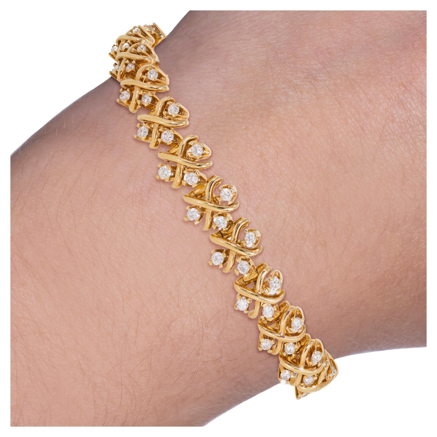 Tiffany & Co Schlumberger Lynn 3 Carat 18k Yellow Gold Bracelet