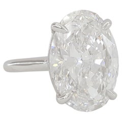 GIA Certified 6 Oval Cut Diamond Ring Flawless Clarity D Color