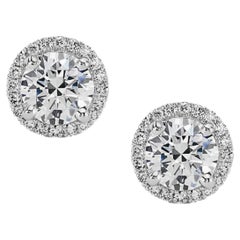 4 Carat Natural Diamond Studs Exceptional Quality