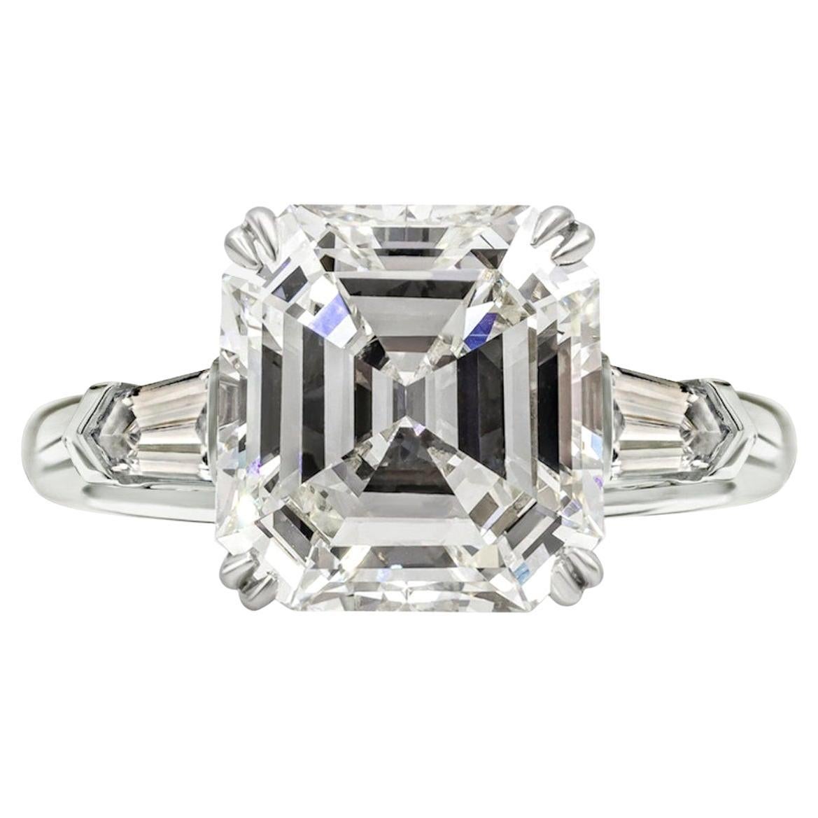 Diamant de 3 carats de taille Asscher certifié GIA, pureté VS, couleur H