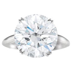 TYPE IIA GOLCONDA 10 Carat Round Brilliant Cut Diamond Ring
